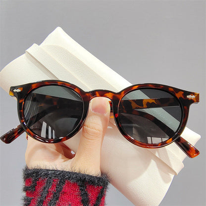 Classic Round Sunglasses for Men and Women (Black/Yellow)