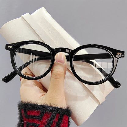 Classic Round Sunglasses for Men and Women (Black/Yellow)